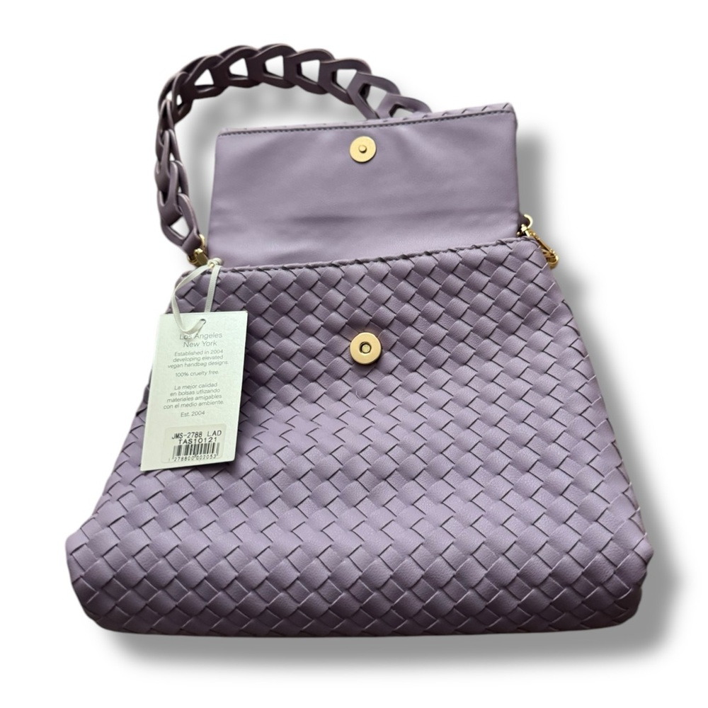 Alyssa Nicole Woven Lavender Shoulder Bag NWT - Picture 6 of 8
